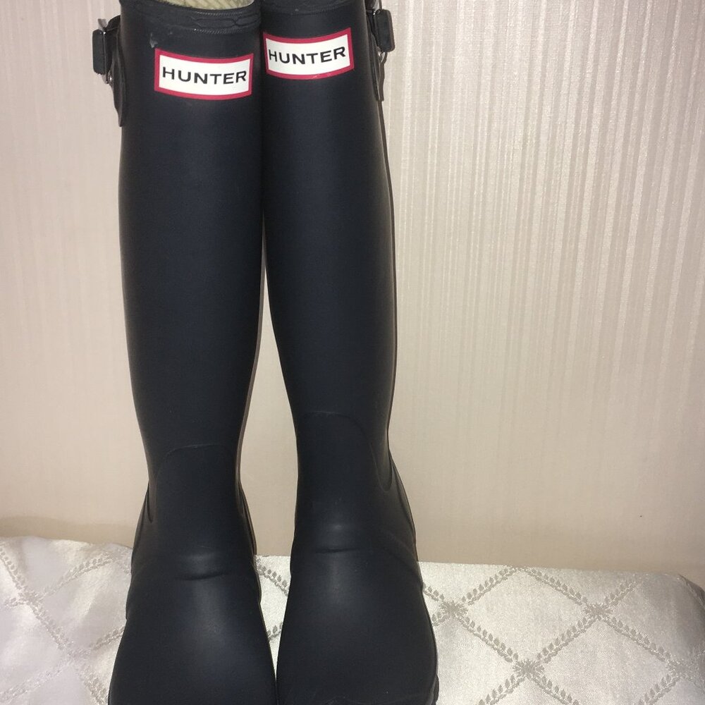 Hunter Tall Original Boots US 6 EU 37 Navy - Picture 6 of 6